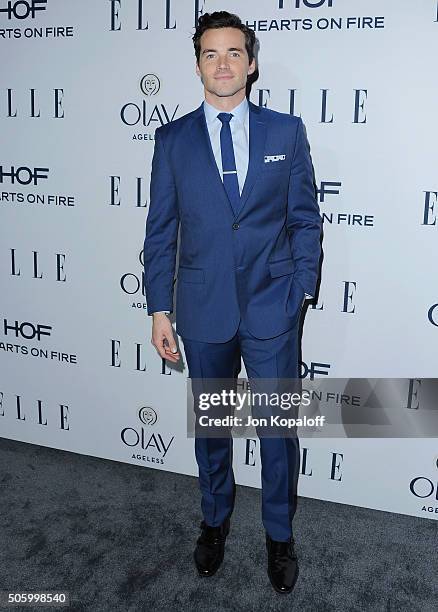 Actor Ian Harding arrives at ELLE's 6th Annual Women In Television Dinner at Sunset Tower Hotel on January 20, 2016 in West Hollywood, California.