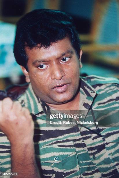 Liberation Tigers of Tamil Eelam - rebel ldr. Vilupillai Prabakaran during TIME interview .