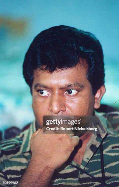 Liberation Tigers of Tamil Eelam - rebel ldr. Vilupillai Prabakaran during TIME interview .