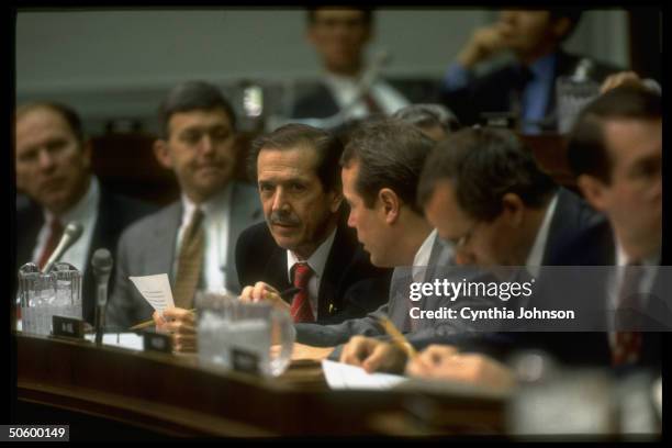 Rep. Sonny Bono & Capitol Hill colleagues during House Judiciary Comm. Markup on balanced budget amendment.