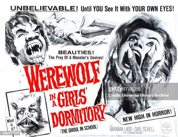 "Werewolf in a Girls' Dormitory" with Barbara Lass and Carl Schell was an action/horror film released in 1961.