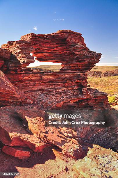 natures window in kalbarri - natures window stock pictures, royalty-free photos & images