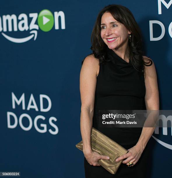 Actress Marney Hochman attends the red carpet premiere screening of Amazon original series 'Mad Dogs' at Pacific Design Center on January 20, 2016 in...