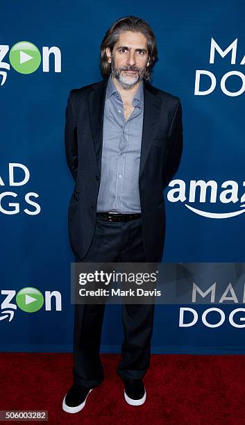 Executive Producer Michael Imperioli attends the red carpet premiere screening of Amazon original series 'Mad Dogs' at Pacific Design Center on...