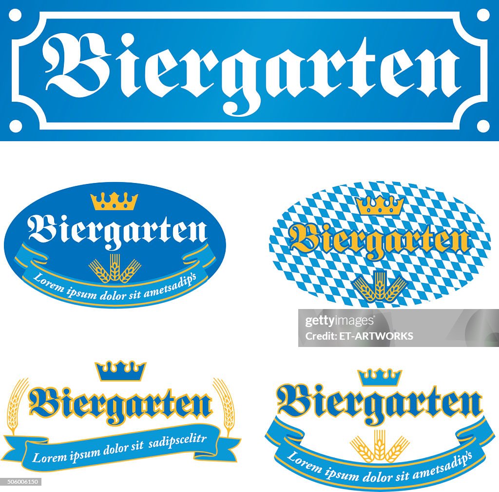Biergarten Label