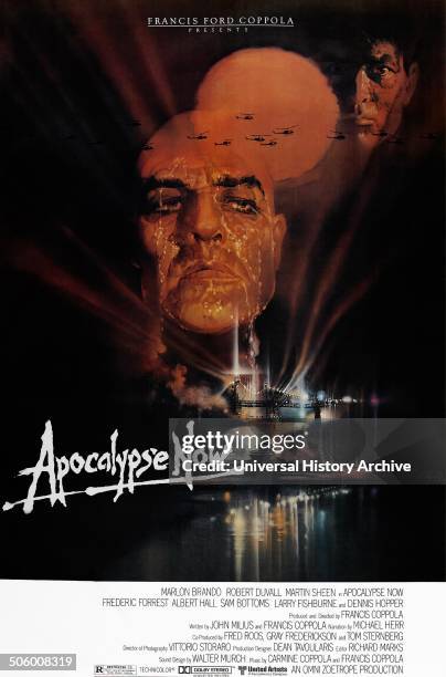 "Apocalypse Now" starring Marlon Brandon, Robert Duval and Martin Sheen a 1979 American epic war film set during the Vietnam War.