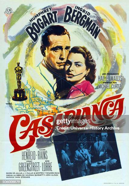 "Casablanca" a 1942 American romantic drama film starring Humphrey Bogart.