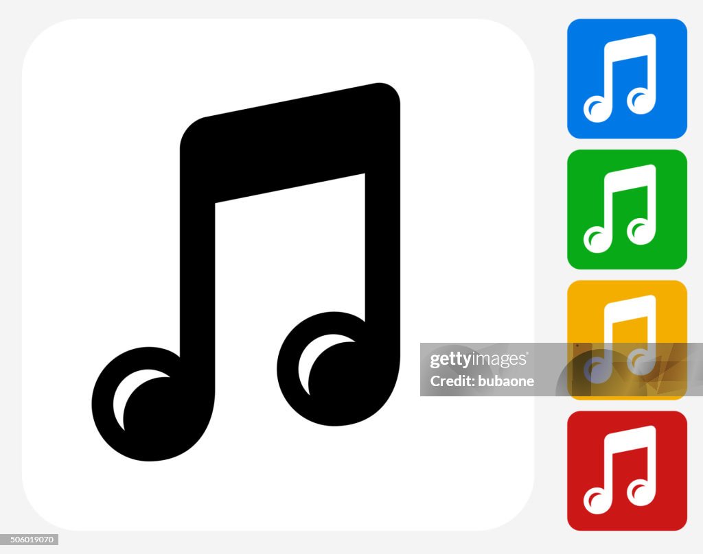 Music Icon Flat Graphic Design