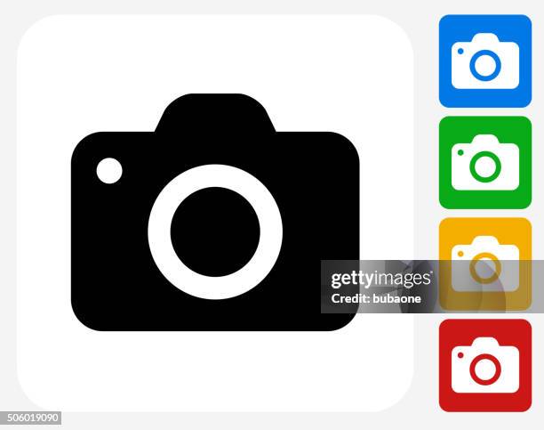 stockillustraties, clipart, cartoons en iconen met camera icon flat graphic design - camera