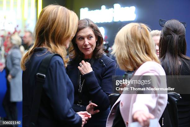 Guests during the Mercedes-Benz Fashion Talk during the Mercedes-Benz Fashion Week Berlin Autumn/Winter 2016 at Brandenburg Gate on January 21, 2016...