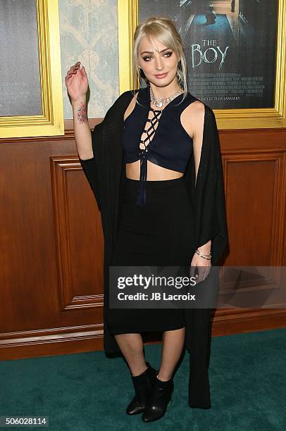 Brittany Balyn attends the premiere of STX Entertainment's 'The Boy' at Cinemark Playa Vista on January 20, 2016 in Los Angeles, California..