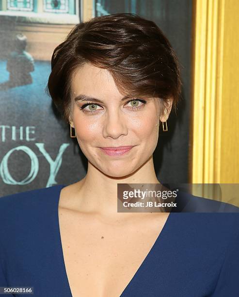 Actress Lauren Cohan attends the premiere of STX Entertainment's 'The Boy' at Cinemark Playa Vista on January 20, 2016 in Los Angeles, California..