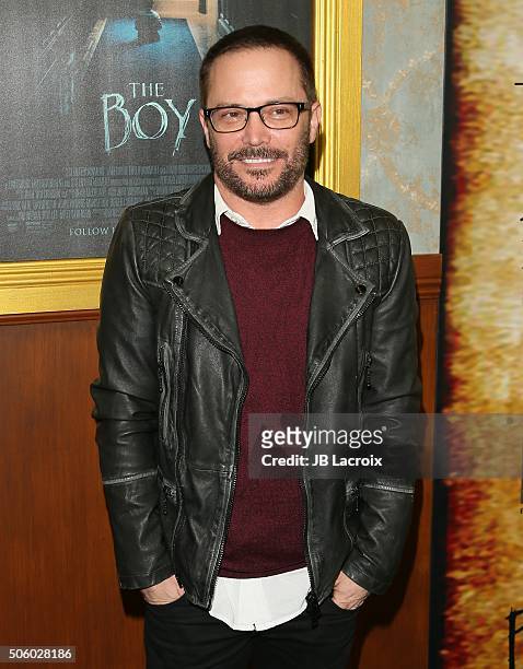 Director William Brent Bell attends the premiere of STX Entertainment's 'The Boy' at Cinemark Playa Vista on January 20, 2016 in Los Angeles,...