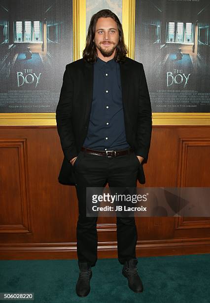 Actor Ben Robson attends the premiere of STX Entertainment's 'The Boy' at Cinemark Playa Vista on January 20, 2016 in Los Angeles, California..