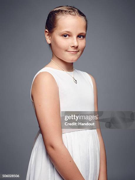 In this handout photo provided by the Royal Court, Princess Ingrid Alexandra of Norway poses for an official photograph from the Royal Court on...