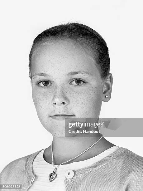 In this handout photo provided by the Royal Court, Princess Ingrid Alexandra of Norway poses for an official photograph from the Royal Court on...