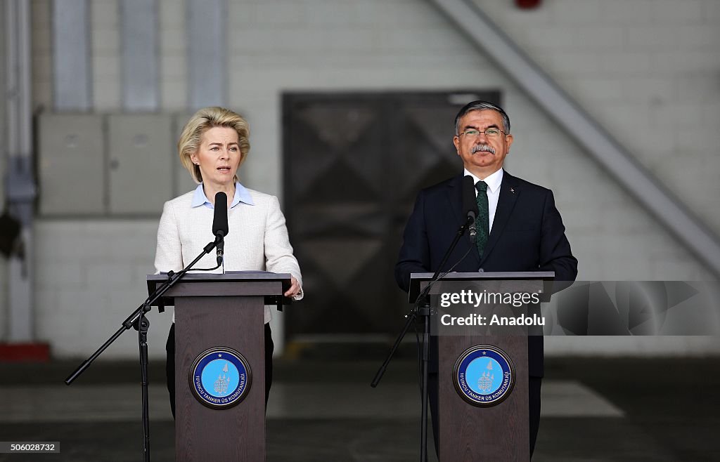 Ursula Von Der Leyen visits Incirlik Airbase in Turkey's Adana