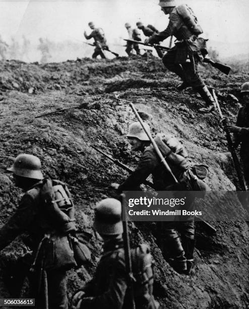 Ypres Salient. German field train goes to the front.