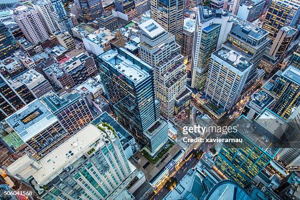 シドニーのダウン�タウンの眺め - 商業地域 ストックフォトと画像