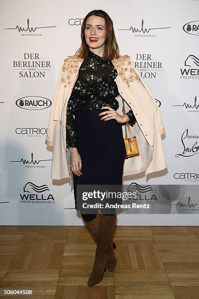 Eva Padberg attends the Marina Hoermanseder show as part of Der Berliner Mode Salon during the Mercedes-Benz Fashion Week Berlin Autumn/Winter 2016...