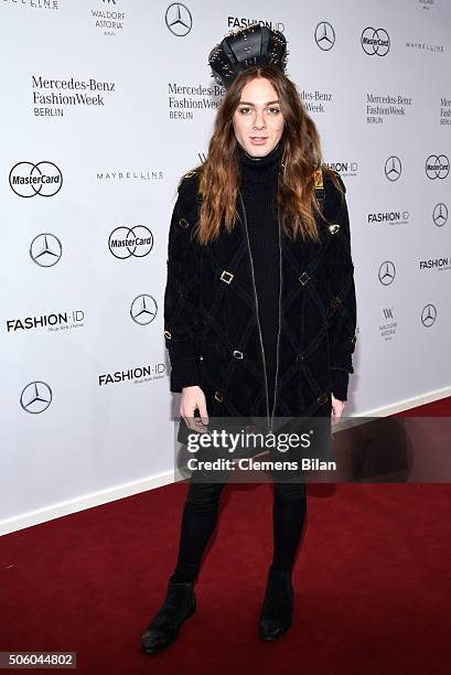 Riccardo Simonetti attends the Dimitri show during the Mercedes-Benz Fashion Week Berlin Autumn/Winter 2016 at Brandenburg Gate on January 21, 2016...