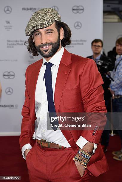 Massimo Sinato attends the Dimitri show during the Mercedes-Benz Fashion Week Berlin Autumn/Winter 2016 at Brandenburg Gate on January 21, 2016 in...