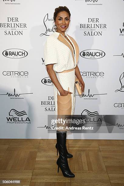 Sabrina Setlur attends the Marina Hoermanseder show as part of Der Berliner Mode Salon during the Mercedes-Benz Fashion Week Berlin Autumn/Winter...