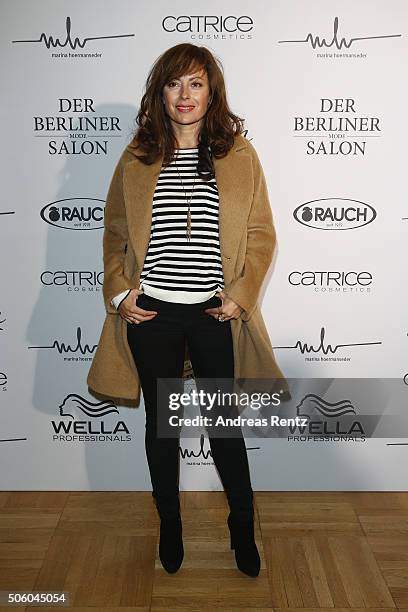 Carolina Vera Squella attends the Marina Hoermanseder show as part of Der Berliner Mode Salon during the Mercedes-Benz Fashion Week Berlin...