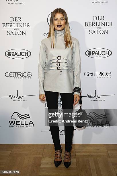 Cathy Hummels attends the Marina Hoermanseder show as part of Der Berliner Mode Salon during the Mercedes-Benz Fashion Week Berlin Autumn/Winter 2016...