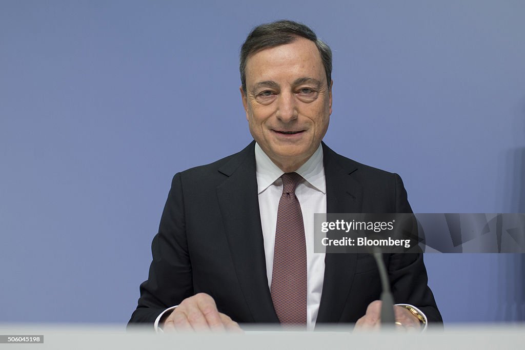 European Central Bank President Mario Draghi Announces Interest Rate Decision