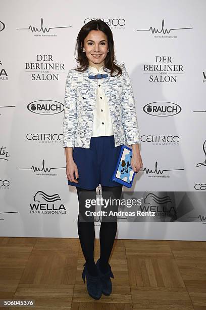 Nadine Warmuth attends the Marina Hoermanseder show as part of Der Berliner Mode Salon during the Mercedes-Benz Fashion Week Berlin Autumn/Winter...