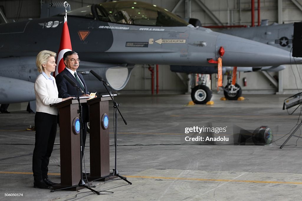 Ursula Von Der Leyen visits Incirlik Airbase in Turkey's Adana