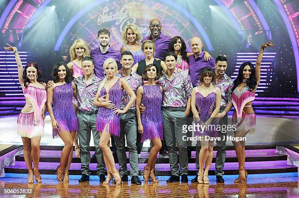 Cast members poses for a photo during the Strictly Come Dancing Live Tour rehearsals, Strictly Come Dancing Live Tour opens tomorrow, 22nd January at...