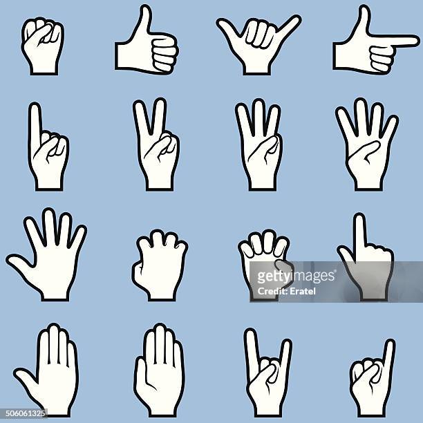 hand symbols - little finger stock illustrations