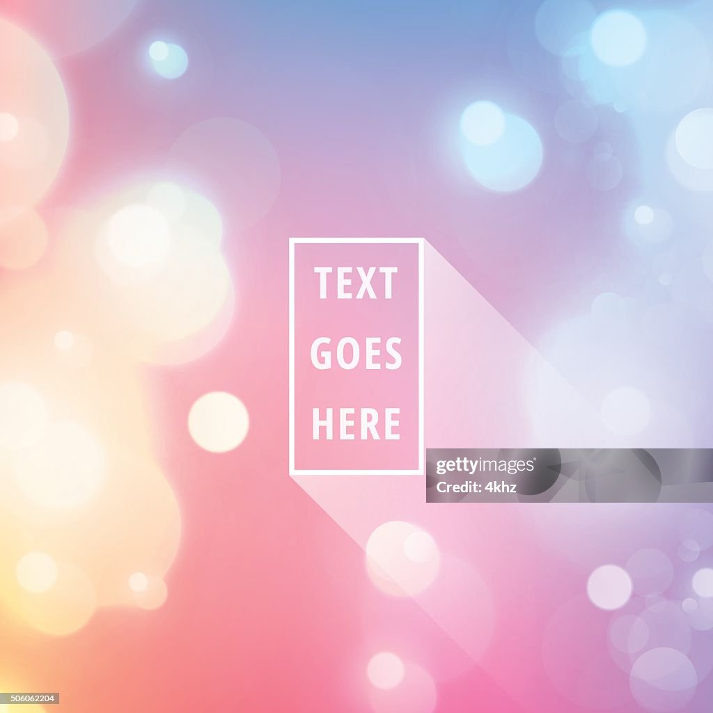 Text Space Frame Light Flare Bokeh Vector Stock Background