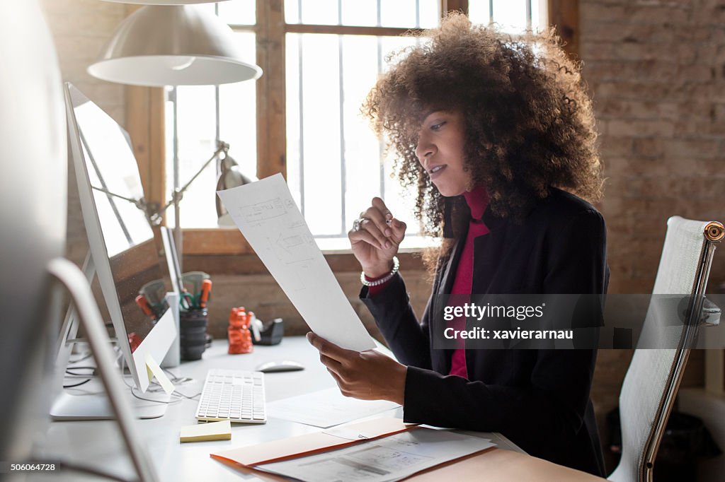 Creative businesswoman working in the office