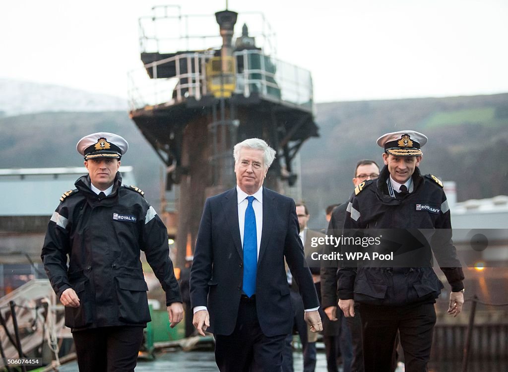 Defence Secretary Visits A Trident Nuclear Submarine