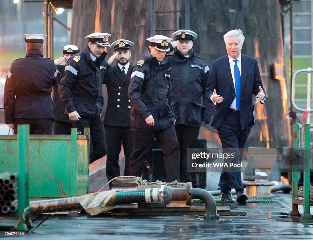 Defence Secretary Visits A Trident Nuclear Submarine