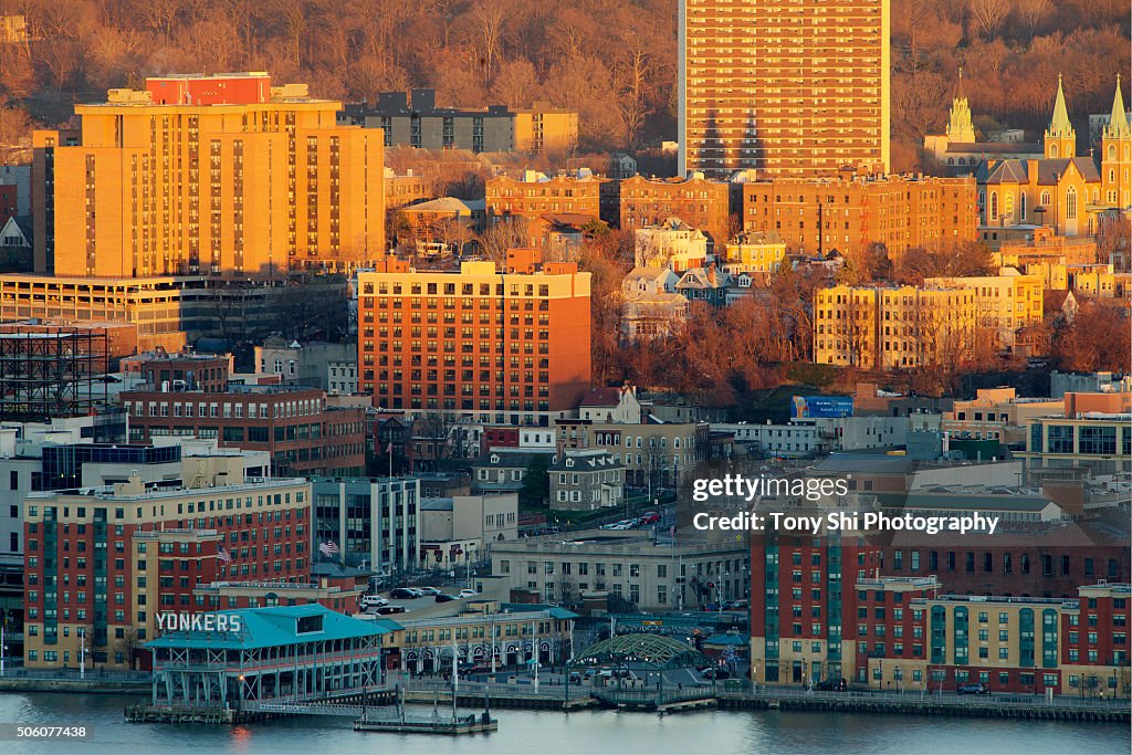 Yonkers New York Waterfront Downtown Skyline High-Res Stock Photo