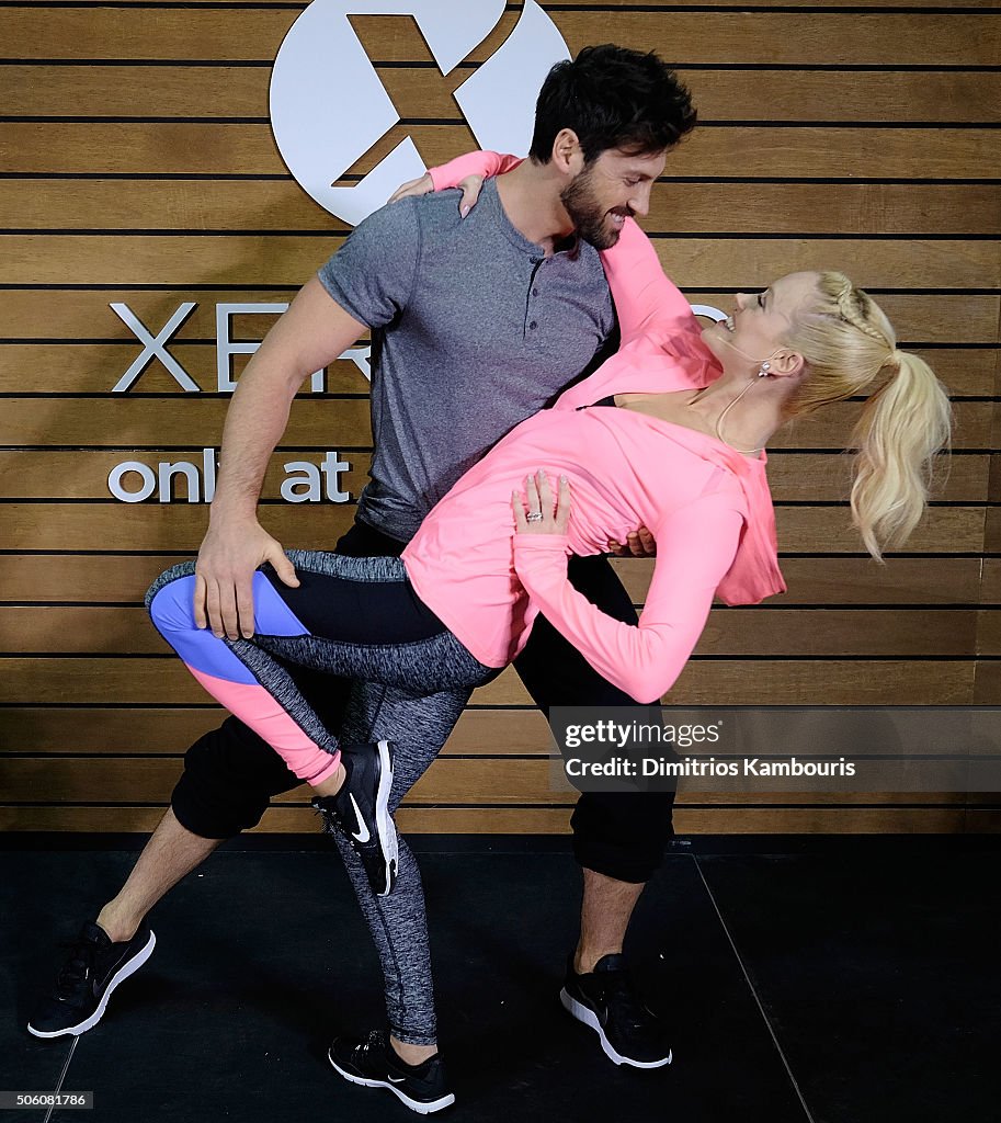 Maksim Chmerkovskiy And Peta Murgatroyd Teach Shoppers Dance Moves To Help Keep Active & Fit