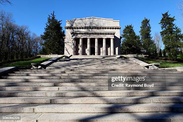 January 02: Abraham Lincoln Birthplace Memorial Building, which houses a symbolic replica of his birthplace cabin on January 2, 2016 in Hodgenville,...