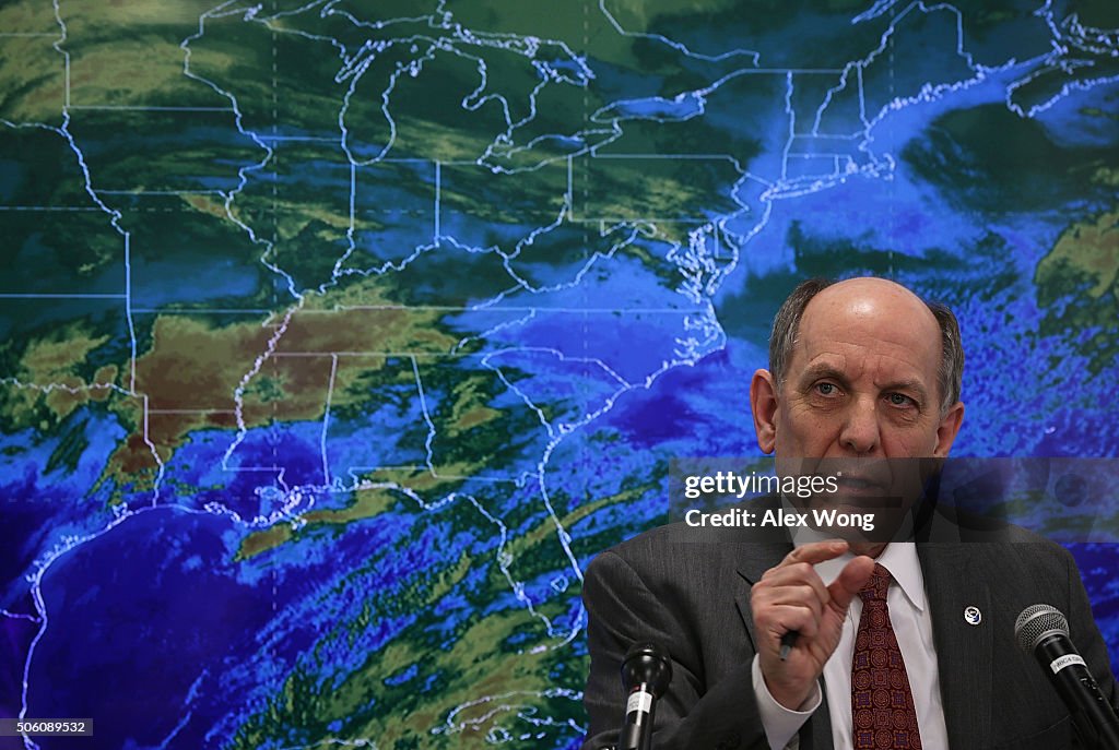 NOAA Holds News Conference On Impending Winter Storm On East Coast