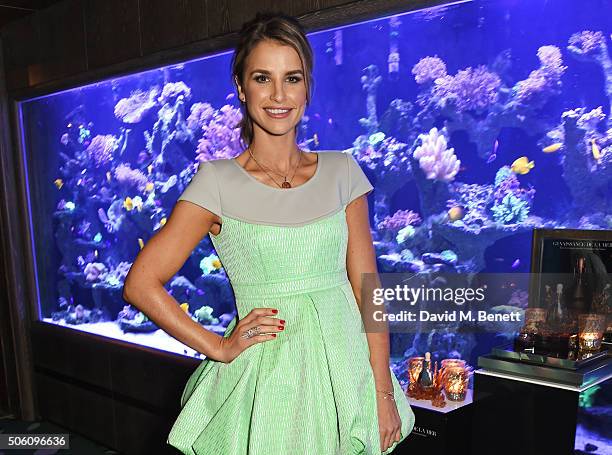 Vogue Williams attends a private dinner hosted by Creme de la Mer to celebrate the launch of Genaissance de la Mer the Serum Essence, available...