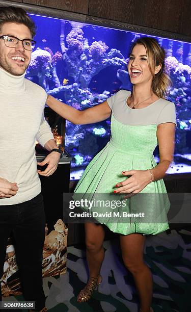 Darren Kennedy and Vogue Williams attend a private dinner hosted by Creme de la Mer to celebrate the launch of Genaissance de la Mer the Serum...