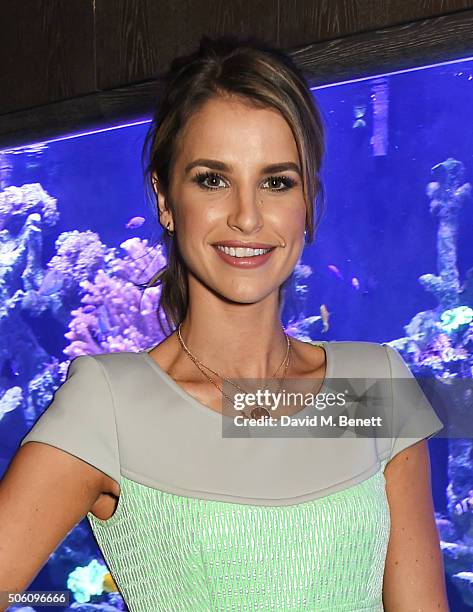 Vogue Williams attends a private dinner hosted by Creme de la Mer to celebrate the launch of Genaissance de la Mer the Serum Essence, available...