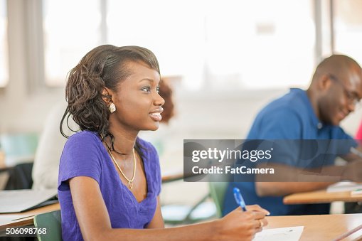 Young Woman In A University Class High-Res Stock Photo - Getty Images