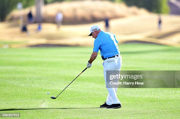 Amateur Laurent Hurtubise plays a shot from the fairway on the 12th hole during the first round of the CareerBuilder Challenge In Partnership With...