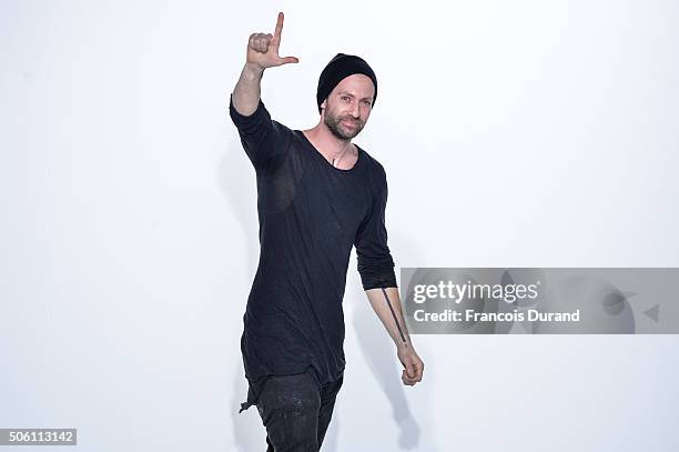 Designer Boris Bidjan Saberi acknoledge the applause of the public after the Boris Bidjan Saberi Menswear Fall/Winter 2016-2017 show as part of Paris...