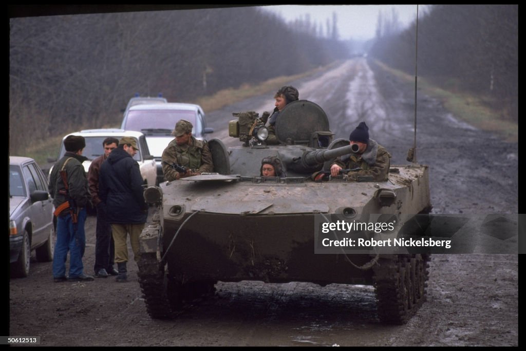 Russian APC by Chechen militia, re old f