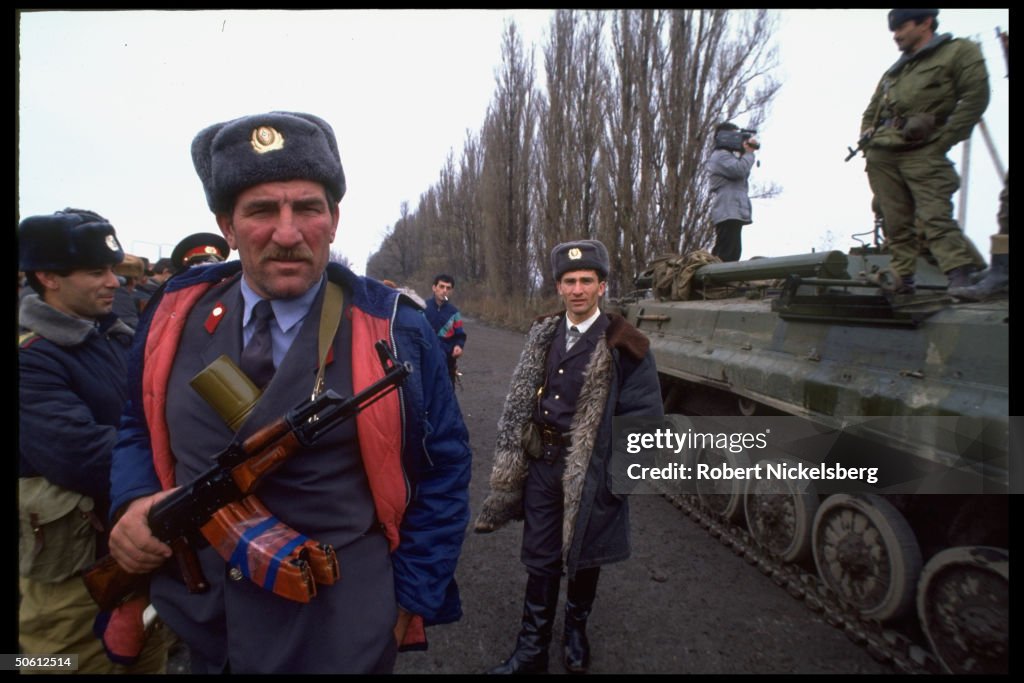 Russian APC by Chechen militia, re old f